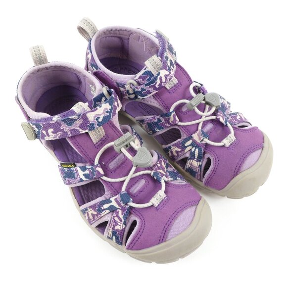 Keen Big Kids' Size 2 Sandals Purple Camo Seacamp II CNX Hybrid Water Tillandsia - Picture 2 of 10